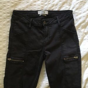 Pistola Noella Grey Cargo Zipper Skinny Pants 26